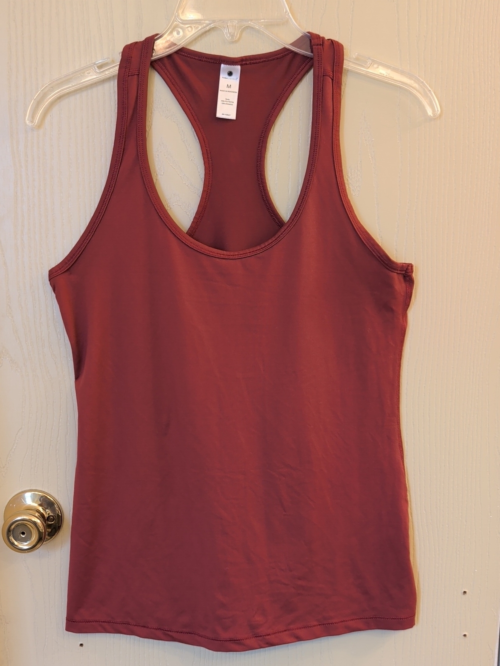 Yogalicious Women's Racerback Tank Top Burgundy Size M